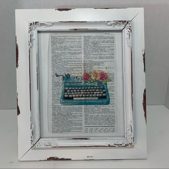 Dictionary Art Print Retro Typewriter, Vintage Art Print - Picture 2 of 3